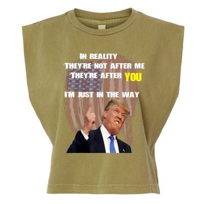 Free Trump, Free Donald Trump 2024 Garment-Dyed Women's Muscle Tee