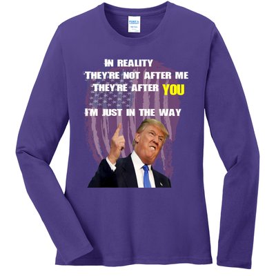 Free Trump, Free Donald Trump 2024 Ladies Long Sleeve Shirt