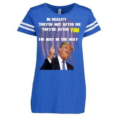 Free Trump, Free Donald Trump 2024 Enza Ladies Jersey Football T-Shirt