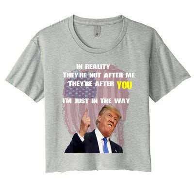 Free Trump, Free Donald Trump 2024 Women's Crop Top Tee