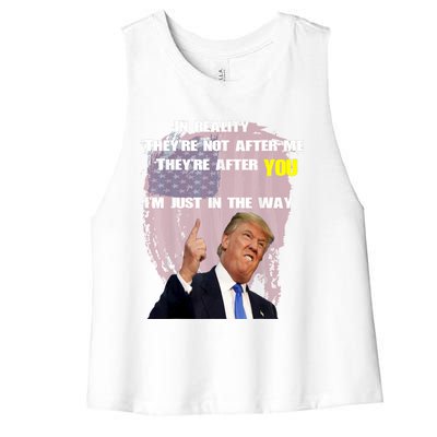 Free Trump, Free Donald Trump 2024 Women's Racerback Cropped Tank