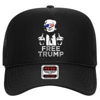 Free Trump Free Donald Trump 2024 High Crown Mesh Back Trucker Hat