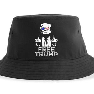 Free Trump Free Donald Trump 2024 Sustainable Bucket Hat