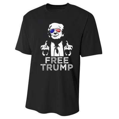 Free Trump Free Donald Trump 2024 Performance Sprint T-Shirt