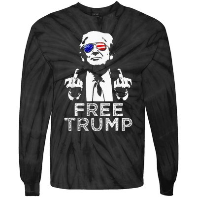 Free Trump Free Donald Trump 2024 Tie-Dye Long Sleeve Shirt