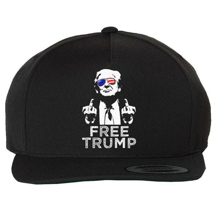 Free Trump Free Donald Trump 2024 Wool Snapback Cap