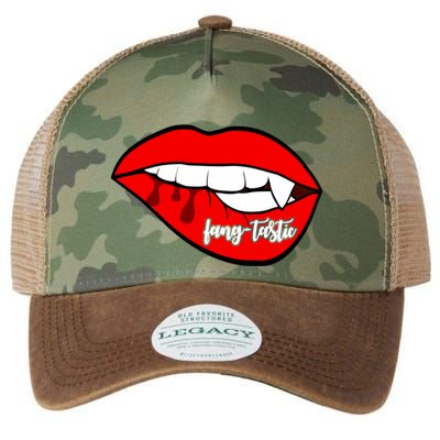 Fang Tastic Funny Vampire Lips Legacy Tie Dye Trucker Hat
