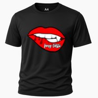 Fang Tastic Funny Vampire Lips Cooling Performance Crew T-Shirt