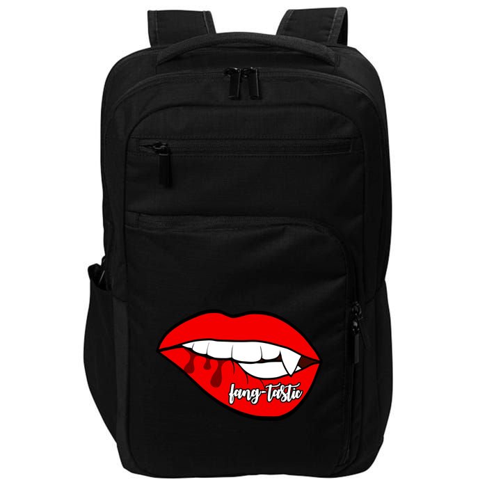 Fang Tastic Funny Vampire Lips Impact Tech Backpack