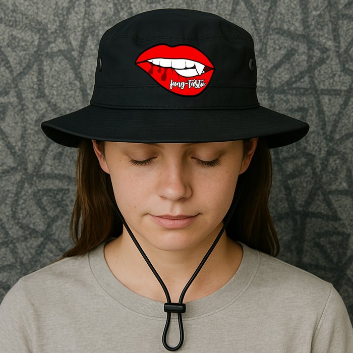 Fang Tastic Funny Vampire Lips Bucket Hat