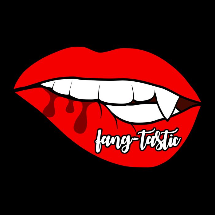 Fang Tastic Funny Vampire Lips Flatbill Hat