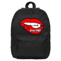 Fang Tastic Funny Vampire Lips 16 in Basic Backpack