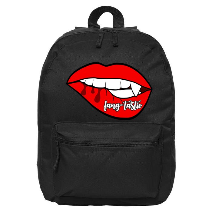 Fang Tastic Funny Vampire Lips 16 in Basic Backpack