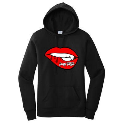 Fang Tastic Funny Vampire Lips Women's Pullover Hoodie