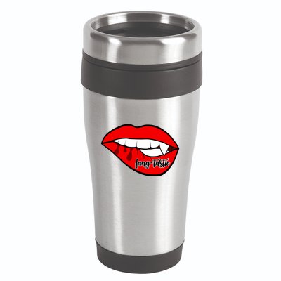 Fang Tastic Funny Vampire Lips 16oz Travel Tumbler