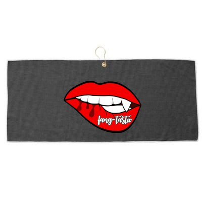 Fang Tastic Funny Vampire Lips Large Microfiber Waffle Golf Towel