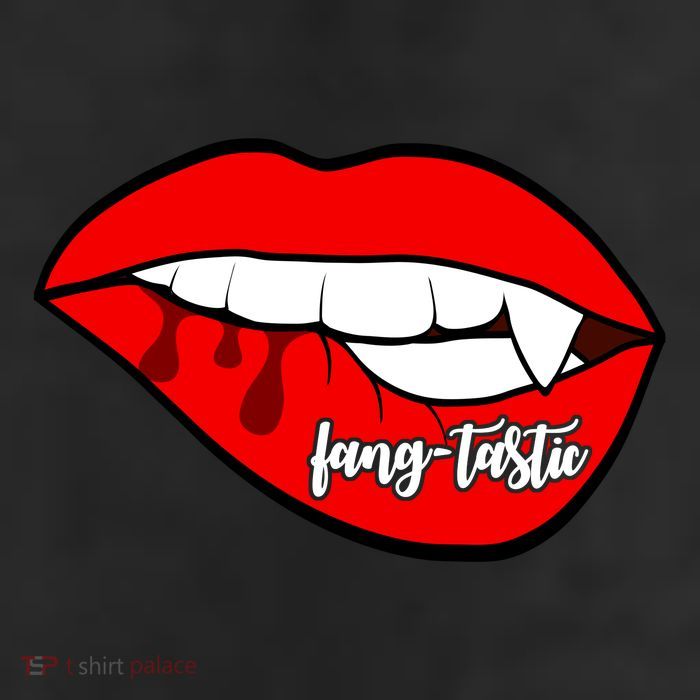 Fang Tastic Funny Vampire Lips 25L Jumbo Tote
