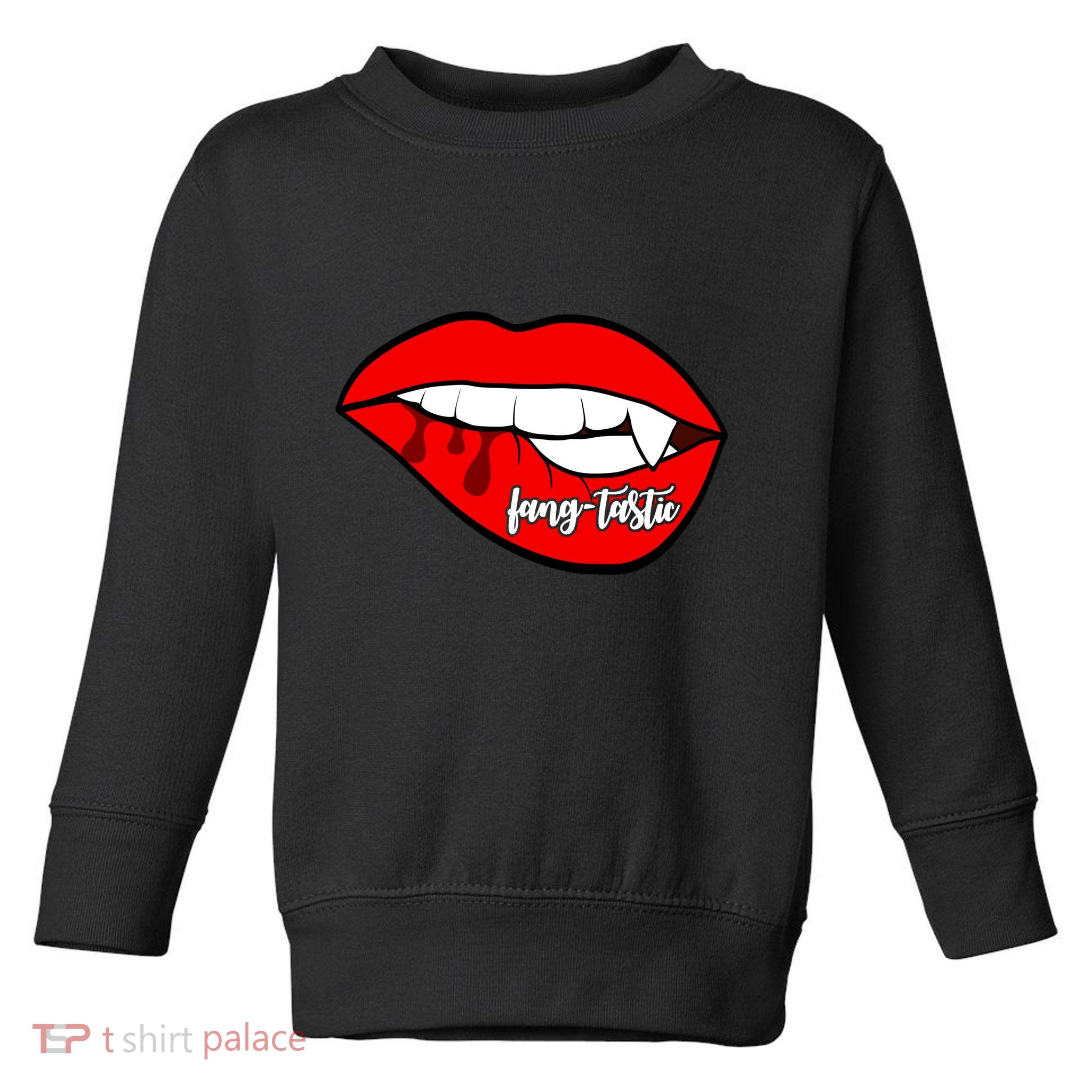 Fang Tastic Funny Vampire Lips Toddler Sweatshirt