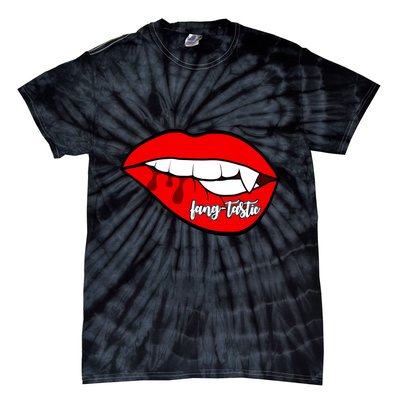 Fang Tastic Funny Vampire Lips Tie-Dye T-Shirt