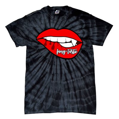 Fang Tastic Funny Vampire Lips Tie-Dye T-Shirt