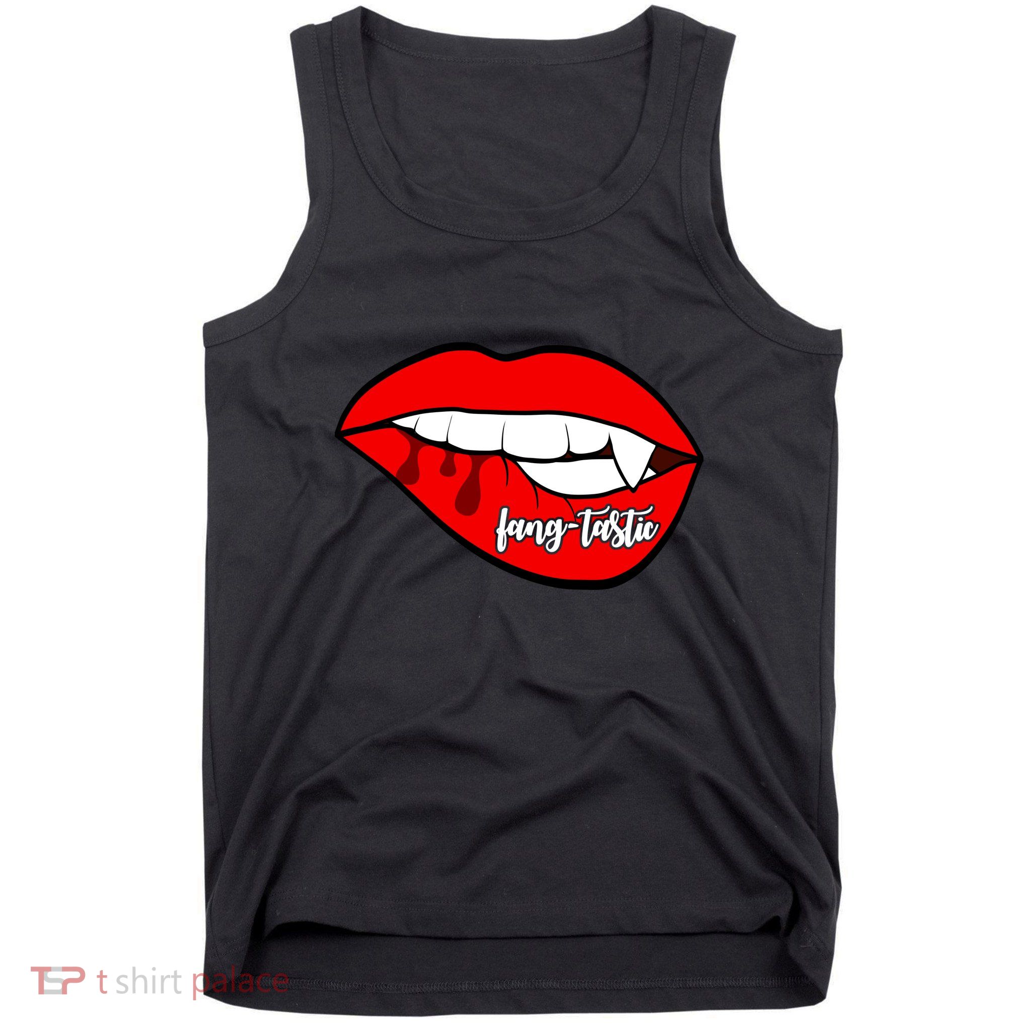 Fang Tastic Funny Vampire Lips Tank Top