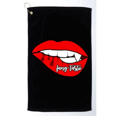 Fang Tastic Funny Vampire Lips Platinum Collection Golf Towel