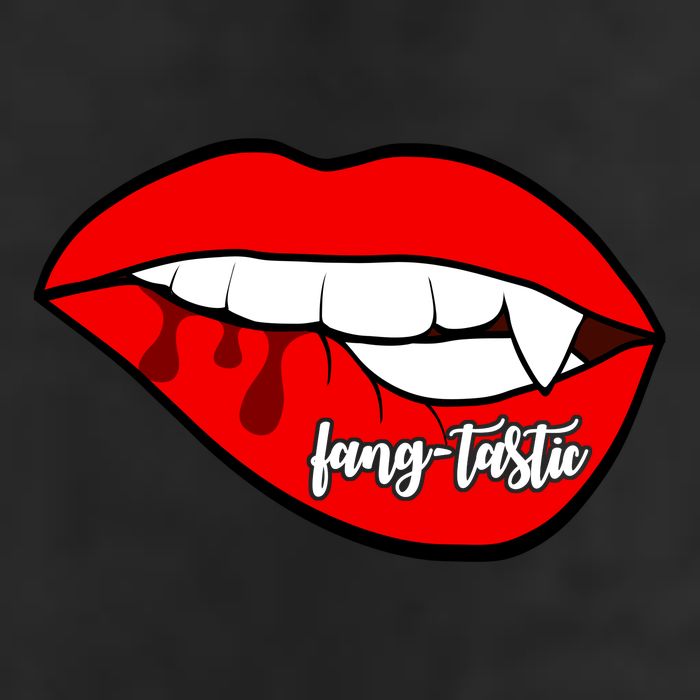 Fang Tastic Funny Vampire Lips Golf Towel