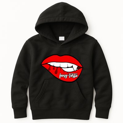 Fang Tastic Funny Vampire Lips Kids Hoodie