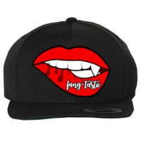 Fang Tastic Funny Vampire Lips Wool Snapback Cap