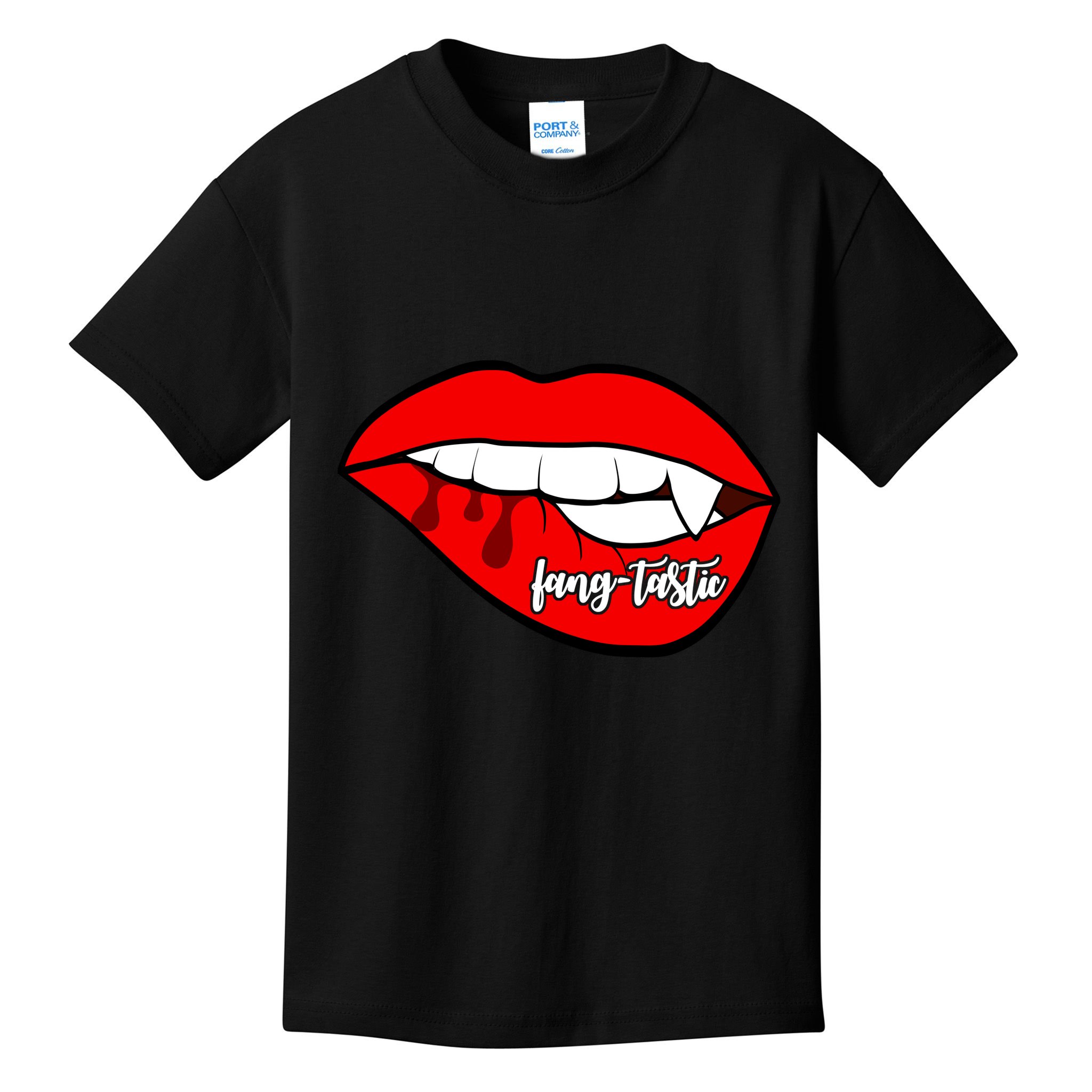Fang Tastic Funny Vampire Lips Kids T-Shirt