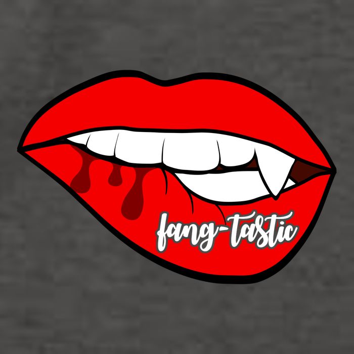 Fang Tastic Funny Vampire Lips Vector Backpack