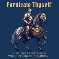 Fornicate Thyself Funny Medieval LARP Role Playing RPG Poster