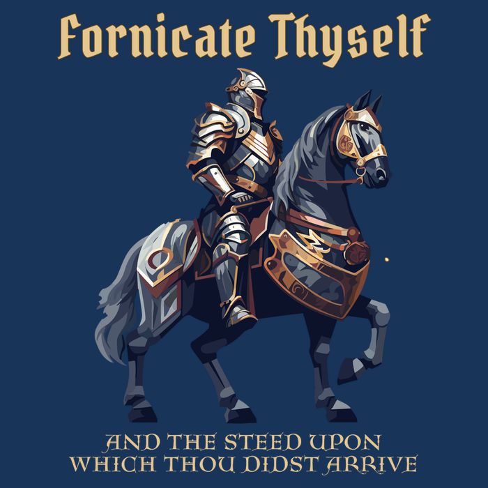 Fornicate Thyself Funny Medieval LARP Role Playing RPG Poster