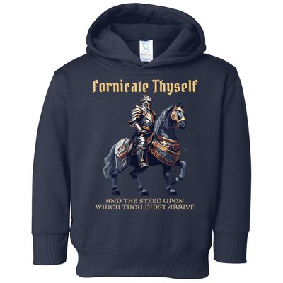 Fornicate Thyself Funny Medieval LARP Role Playing RPG Toddler Hoodie