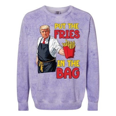 Funny Trump Fast Food Put The Fries In The Bag 2024 Colorblast Crewneck Sweatshirt