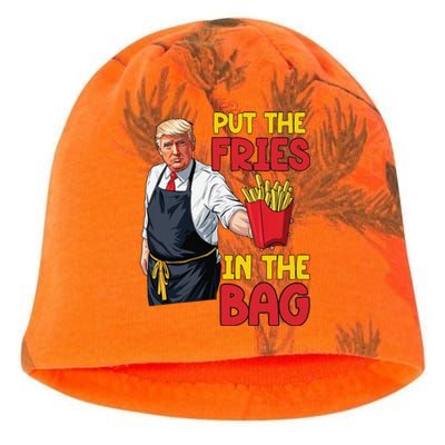 Funny Trump Fast Food Put The Fries In The Bag 2024 Kati - Camo Knit Beanie