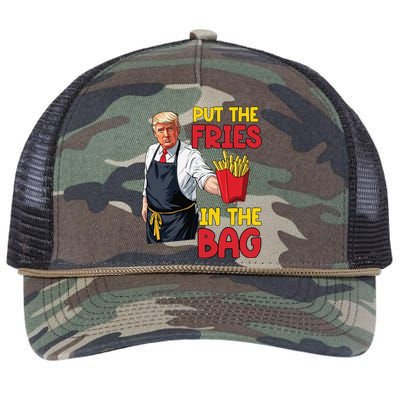 Funny Trump Fast Food Put The Fries In The Bag 2024 Retro Rope Trucker Hat Cap