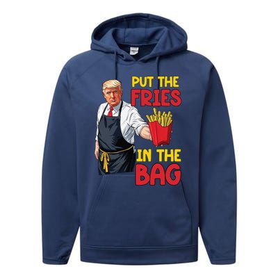 Funny Trump Fast Food Put The Fries In The Bag 2024 Performance Fleece Hoodie