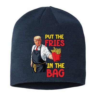 Funny Trump Fast Food Put The Fries In The Bag 2024 Sustainable Beanie