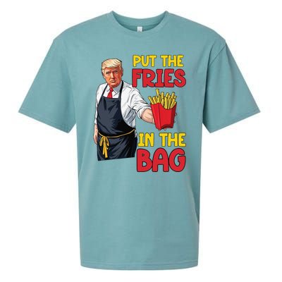 Funny Trump Fast Food Put The Fries In The Bag 2024 Sueded Cloud Jersey T-Shirt