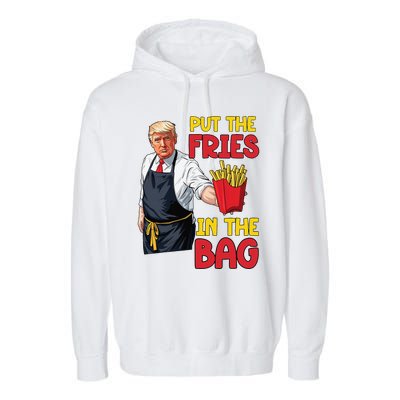 Funny Trump Fast Food Put The Fries In The Bag 2024 Garment-Dyed Fleece Hoodie