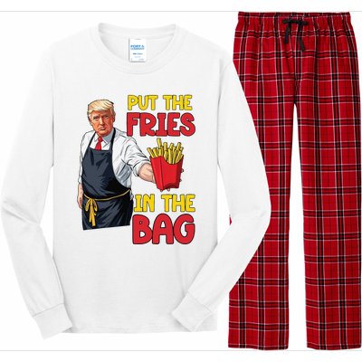 Funny Trump Fast Food Put The Fries In The Bag 2024 Long Sleeve Pajama Set