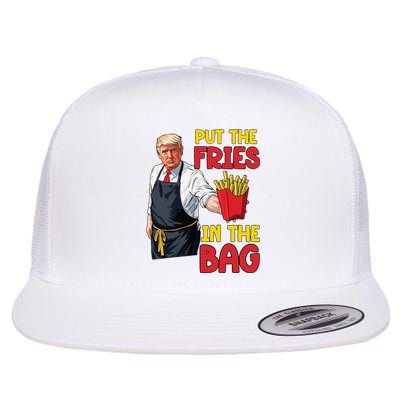 Funny Trump Fast Food Put The Fries In The Bag 2024 Flat Bill Trucker Hat