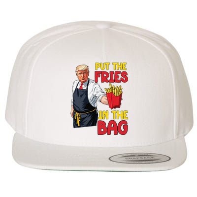 Funny Trump Fast Food Put The Fries In The Bag 2024 Wool Snapback Cap