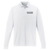 Future Teacher Performance Long Sleeve Polo