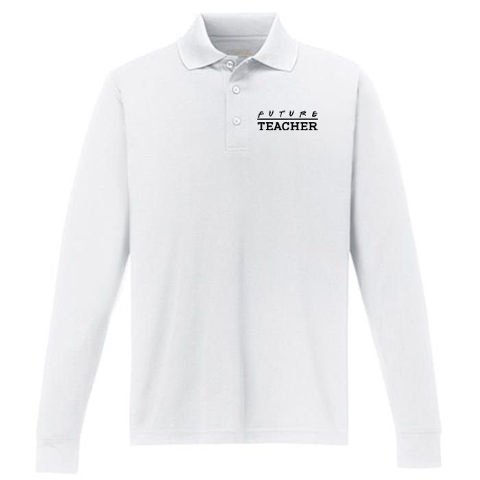 Future Teacher Performance Long Sleeve Polo