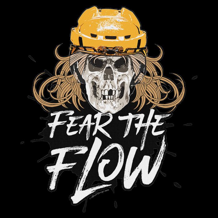 Fear The Flow Funny Hockey Hair Cooling Performance Crew T-Shirt