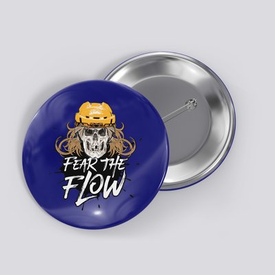 Fear The Flow Funny Hockey Hair Button