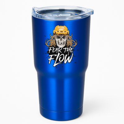 Fear The Flow Funny Hockey Hair Tumbler
