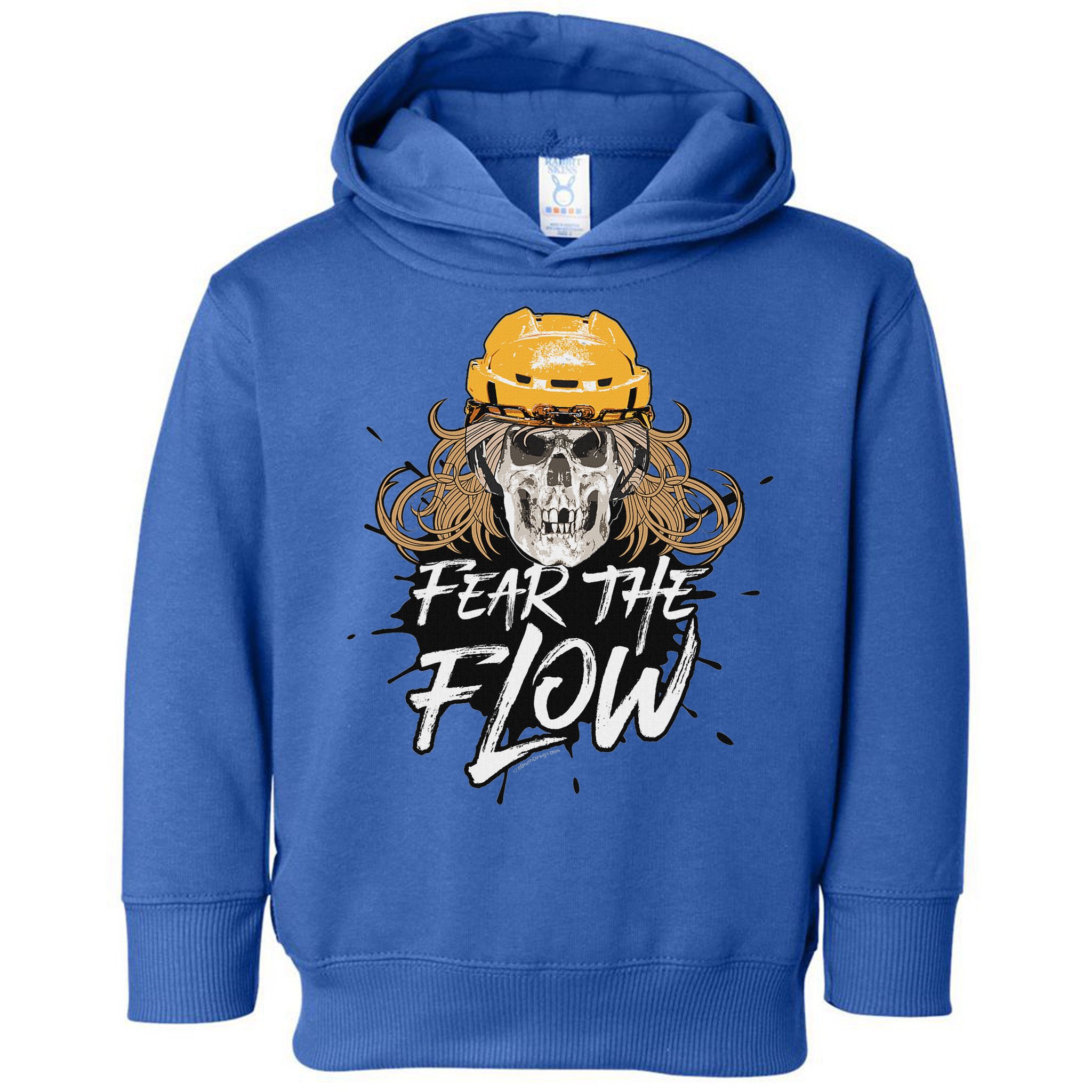Fear The Flow Funny Hockey Hair Toddler Hoodie